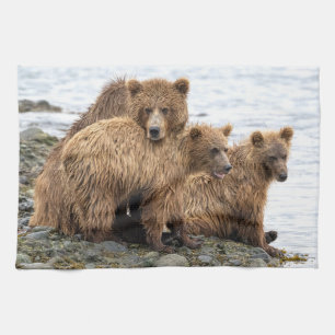 Cutest Baby Animals Bear & Cubs Kitchen Towel