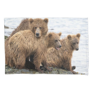 Cutest Baby Animals   Bear & Cubs Pillowcase