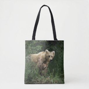 Cutest Baby Animals   Bear Mama Bear & Her Cubs Tote Bag