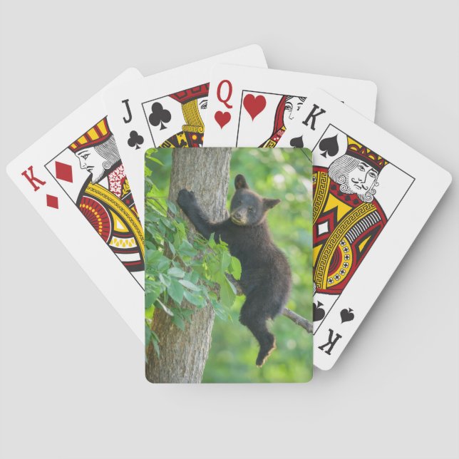 Cutest Baby Animals | Black Bear Cub Playing Cards (Back)