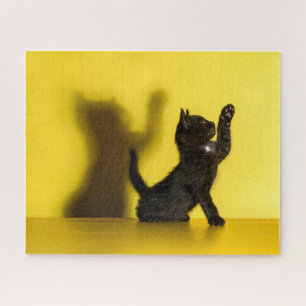 Cutest Baby Animals   Black Cat Playing Jigsaw Puzzle