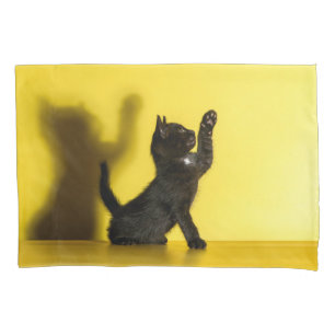 Cutest Baby Animals   Black Cat Playing Pillowcase