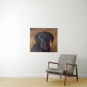 Cutest Baby Animals Black Labrador Puppy Tapestry