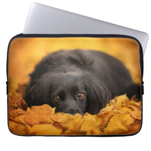 Cutest Baby Animals Black Spaniel Puppy Laptop Sleeve