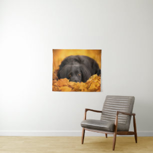 Cutest Baby Animals Black Spaniel Puppy Tapestry