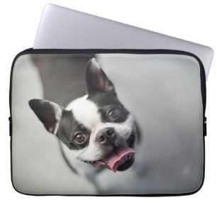 Cutest Baby Animals Boston Bulldog Smile Laptop Sleeve