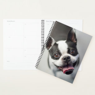 Cutest Baby Animals Boston Bulldog Smile Planner