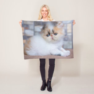Cutest Baby Animals   Calico Persian Kitten Fleece Blanket