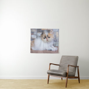 Cutest Baby Animals Calico Persian Kitten Tapestry
