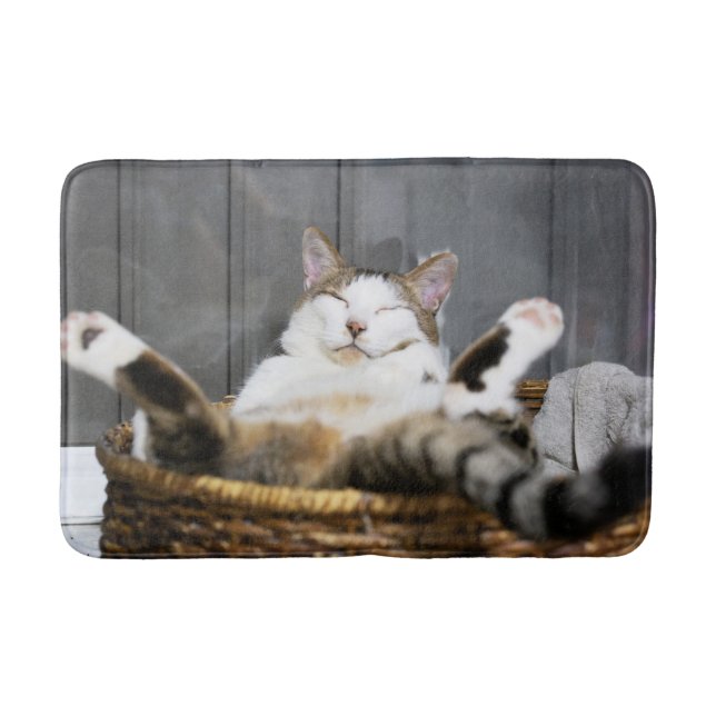 Cutest Baby Animals | Cat in Bed Bath Mat (Front)