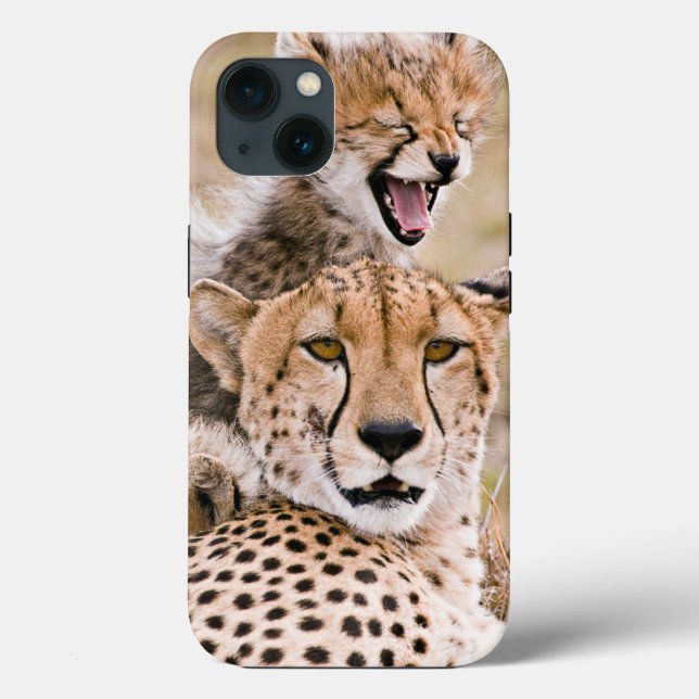 Cutest Baby Animals | Cheetah Cat & Cub Case-Mate iPhone Case (Back)