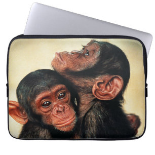 Cutest Baby Animals   Chimpanzee Hug Laptop Sleeve
