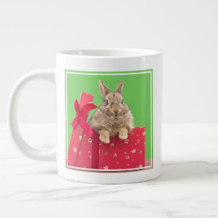 Cutest Baby Animals   Christmas Holiday Bunny Large Coffee Mug