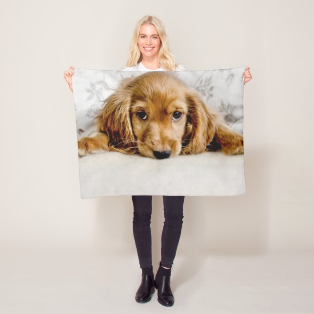 Cutest Baby Animals | Cocker Spaniel Puppy Fleece Blanket (In Situ)