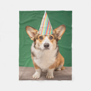 Cutest Baby Animals   Corgi Birthday Puppy Fleece Blanket