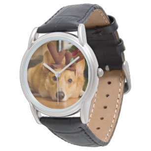 Cutest Baby Animals   Corgi Christmas Reindeer Watch
