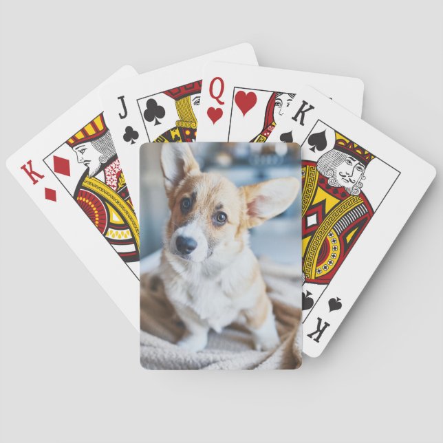 Cutest Baby Animals | Corgi Head Tilt Playing Cards (Back)