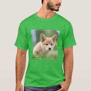 Cutest Baby Animals Corgi Puppy in the Yard T-Shirt
