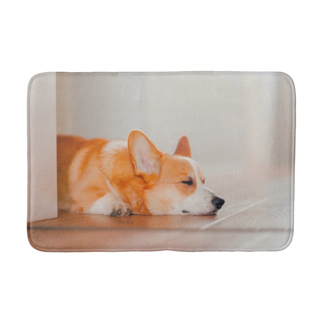Cutest Baby Animals | Corgi Sleeping Bath Mat (Front)