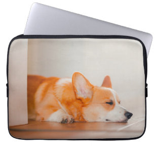 Cutest Baby Animals Corgi Sleeping Laptop Sleeve