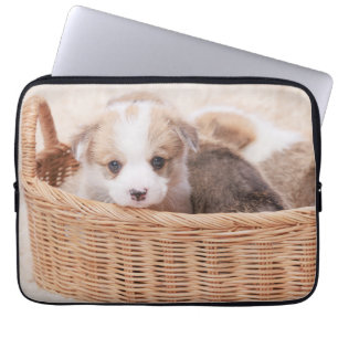Cutest Baby Animals   Corgi Tiny Puppy Laptop Sleeve
