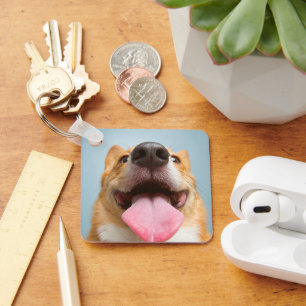 Cutest Baby Animals Corgi Tongue Keychain