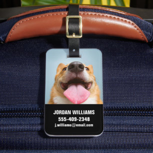 Cutest Baby Animals   Corgi Tongue Luggage Tag