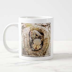 Cutest Baby Animals   Curious Baby Squirrels Large Coffee Mug