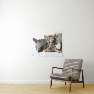 Cutest Baby Animals Cute Kitten Hug Tapestry