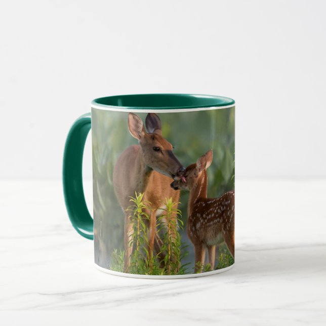 Cutest Baby Animals | Deer and Baby Mug (Front Left)