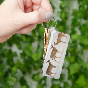 Cutest Baby Animals   Deer at the Beach Keychain