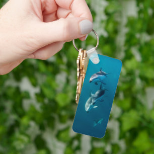 Cutest Baby Animals   Dolphin Family Keychain