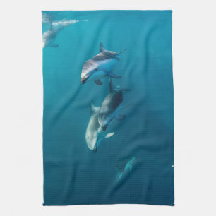 Cutest Baby Animals   Dolphin Family Kitchen Towel