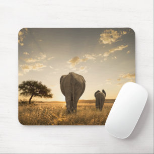 Cutest Baby Animals   Elephant Calf & Mother Mouse Pad