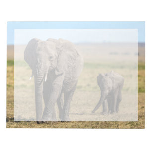 Cutest Baby Animals   Elephant Mother & Baby Notepad