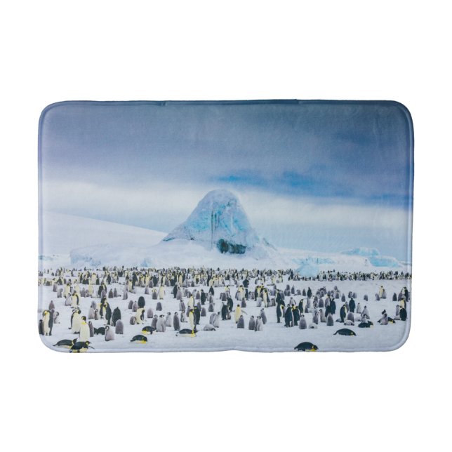 Cutest Baby Animals | Emperor Penguin Colony Bath Mat (Front)