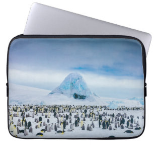 Cutest Baby Animals Emperor Penguin Colony Laptop Sleeve