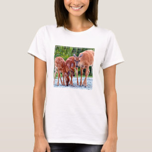 Cutest Baby Animals   Fawn with Babies T-Shirt
