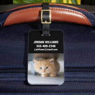 Cutest Baby Animals   Fluffy Orange Kitten Luggage Tag