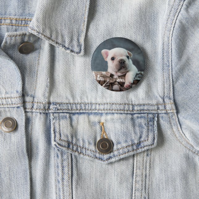 Cutest Baby Animals | French Bulldog 2 Inch Round Button (In Situ)