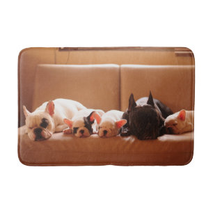 Cutest Baby Animals   French Bulldog Family Bath Mat