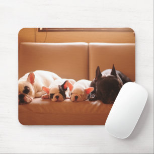 Cutest Baby Animals   French Bulldog Family Mouse Pad