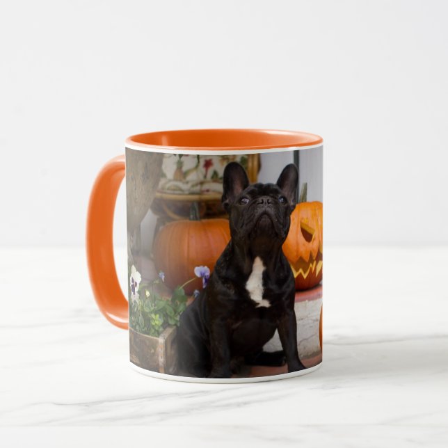 Cutest Baby Animals | French Bulldog Halloween Mug (Front Left)