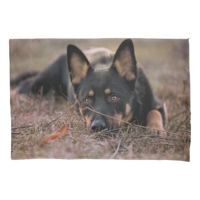 Cutest Baby Animals | German Shepherd Puppy Pillowcase (Front)