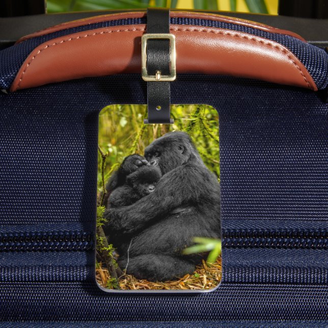 Cutest Baby Animals | Gorilla & Baby Luggage Tag (Front Insitu 2)