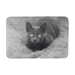 Cutest Baby Animals Grey Cat Bath Mat