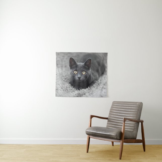 Cutest Baby Animals | Grey Cat Tapestry (In Situ (Horizontal))