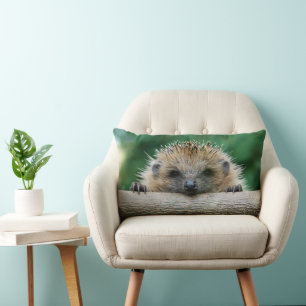 Cutest Baby Animals Hedgehog Smile Lumbar Pillow