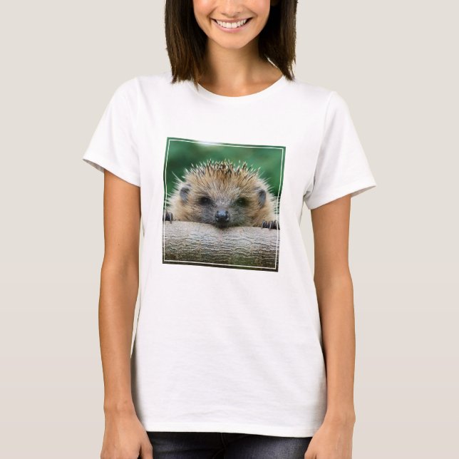 Cutest Baby Animals | Hedgehog Smile T-Shirt (Front)