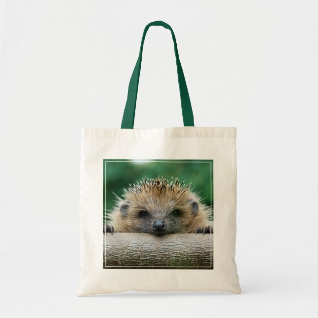 Cutest Baby Animals | Hedgehog Smile Tote Bag (Front)